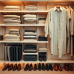 jak układać ubrania w glebokiej szafie